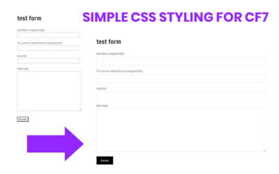 Unas lineas de CSS para mejorar la aparencia de Contact Form 7 en 5min