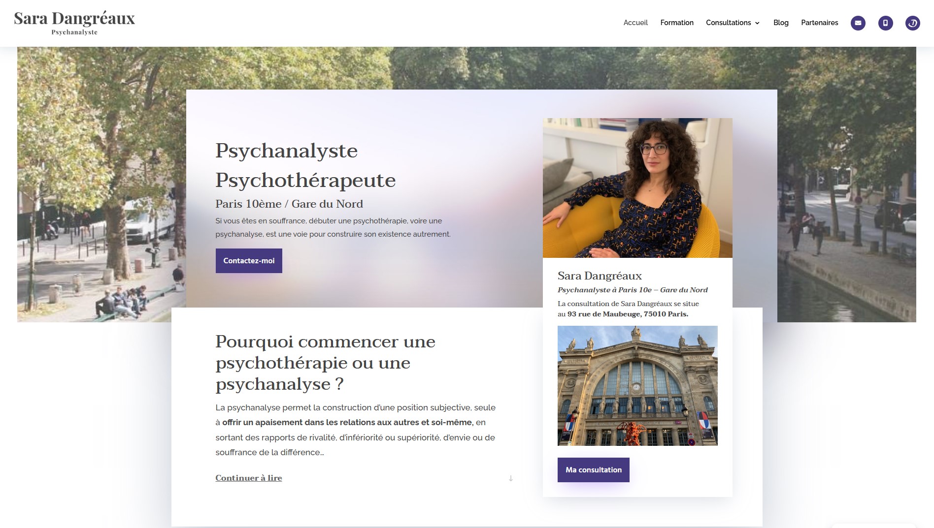site web psychologue paris 10 Sara Dangreaux